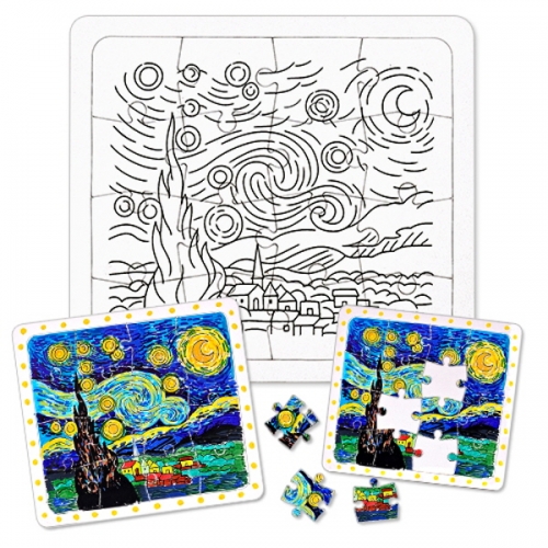 [만들기대장]퍼즐채색그림-별이빛나는밤에