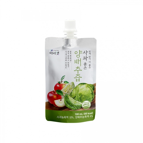 [단품] 이너셋 사과 품은 양배추즙 100ml 24포 x 1박스 / 사과즙 과채주스 주스 온가족 속편한