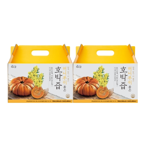 이너셋 허니부쉬 품은 호박즙 100ml 24포 x 2박스 / 붓기 다이어트 산모 산후 과채주스