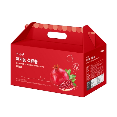 [대용량] 이너셋 유기농 석류즙 70ml 100포 x 1박스 / 석류주스 석류과즙 갱년기 에스트로겐 주스