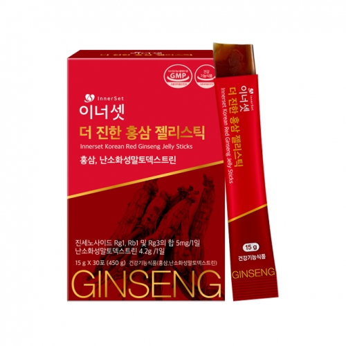 이너셋 더 진한 홍삼 젤리스틱 15g 30포 x 1박스 / 국내산 6년근 홍삼 홍삼농축액 홍삼선물