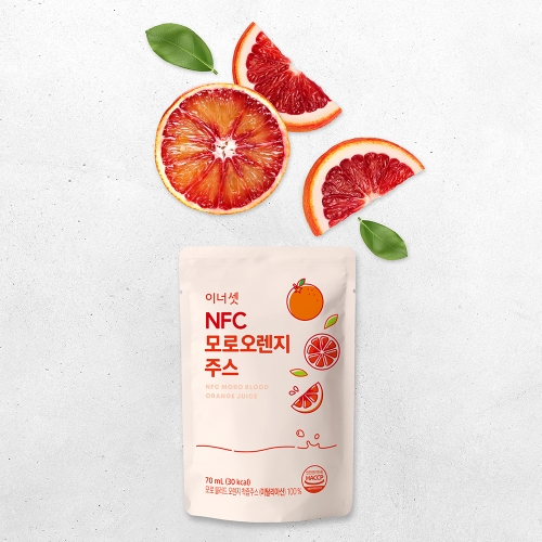 [단품] 이너셋 NFC 모로오렌지 주스 70ml 20포 x 1박스 / 과채주스 모로실 다이어트 쥬스 뱃살