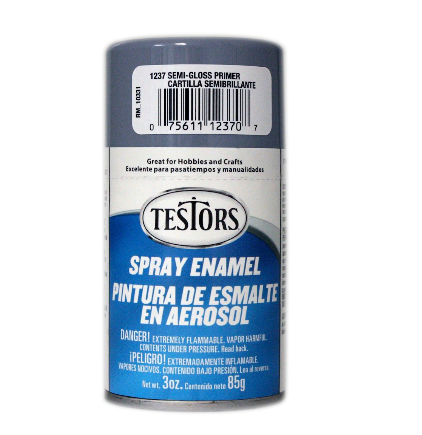 Testors 에나멜 프라이머(semi gloss grey)  85g  #1237