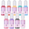 (UV/크리스탈)  레진용  조색제 10ml 9색 (파스텔 칼라) 세트