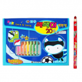 지구 색색이  색연필  20색 (종이말이)