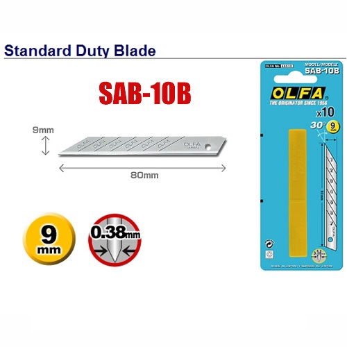 OLFA  30도 소형 커터칼날 SAB-10B (10매입)