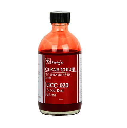Koongs  클리어 칼라 2액형 BLOOD RED (GCC-020) 80ml