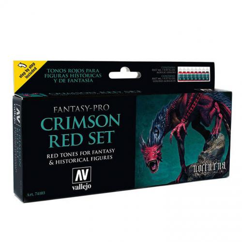 바예호   아크릴  Fantasy Pro  (Crimson Red) 17m 8색 (74103)