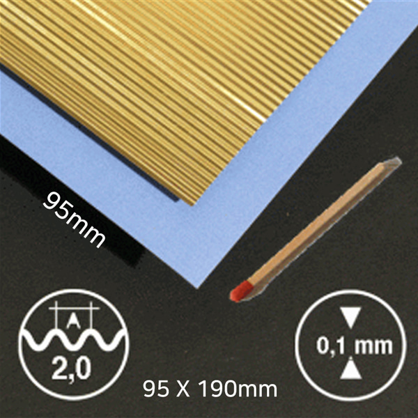 황동 물결쉬트 95mm x 190mm x (H=2mm) FS1621020