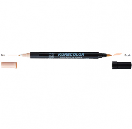 ZIG  2200 Kurecolor    Fine & Brush 마카  (Black)