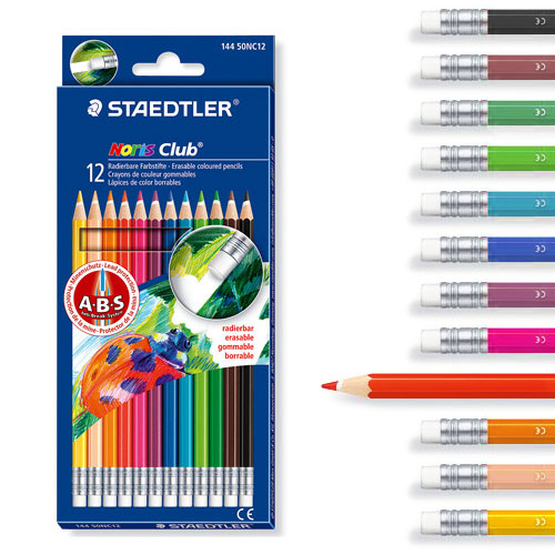 스테딜러  144 노리스클럽 지워지는 색연필 12색