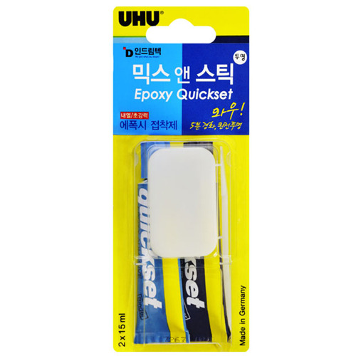 UHU 5분  에폭시 (주제15ml, 경화제15ml)  믹스앤스틱