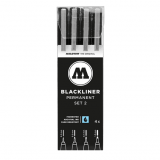 Molotow Black 라이너 펜 4종 세트 2 (0.3/0.5/07/1.0)