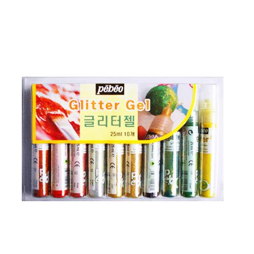 pebeo 글리터 젤  25ml 10색 세트