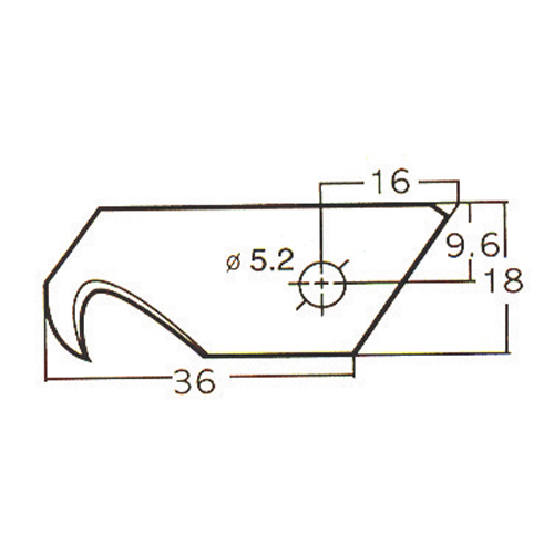 갈고리(후크) 커터 칼날 BSL-21P(대형)