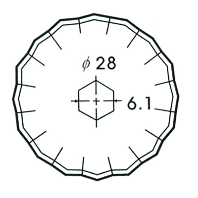 BW-28P 원형 (물결) 칼날