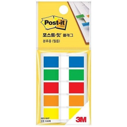 3M 포스트 잇 플래그 683-5KP (12x44mm) 100매