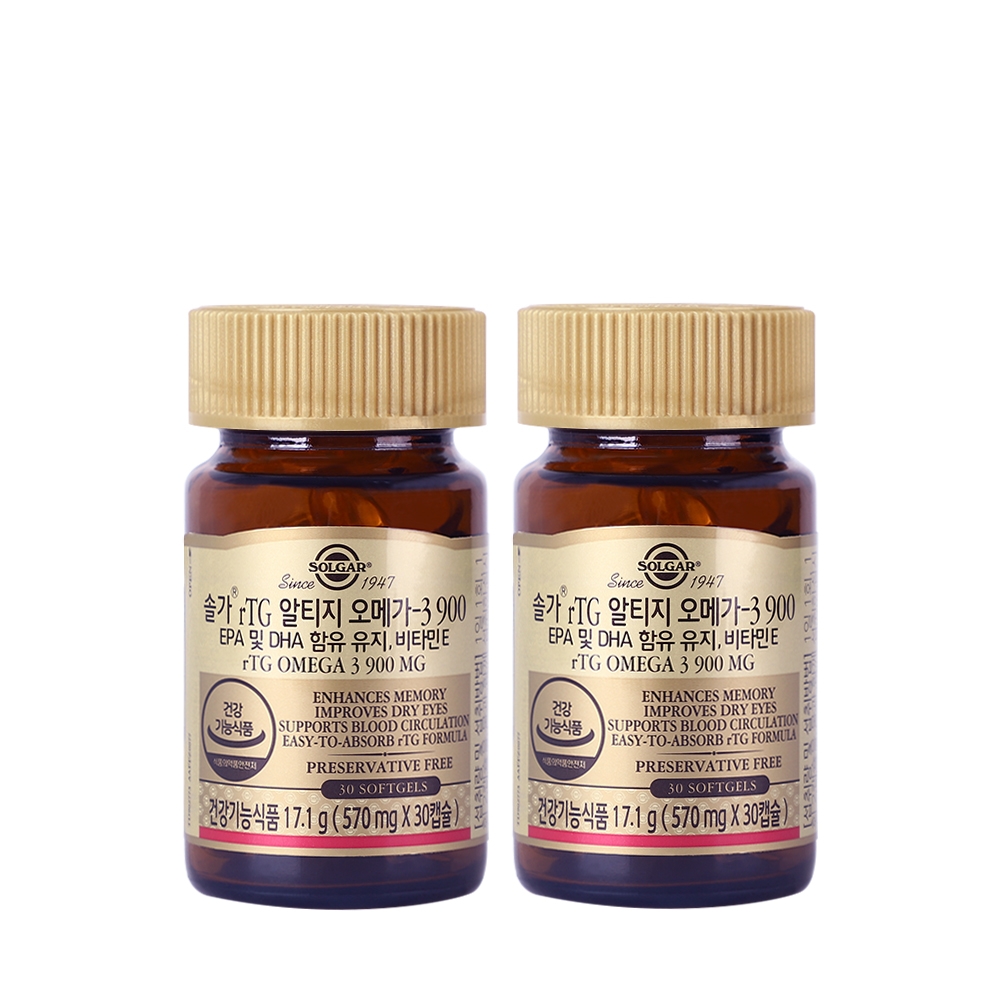 [1개월분] rTG 알티지 오메가-3 900 30캡슐X2개