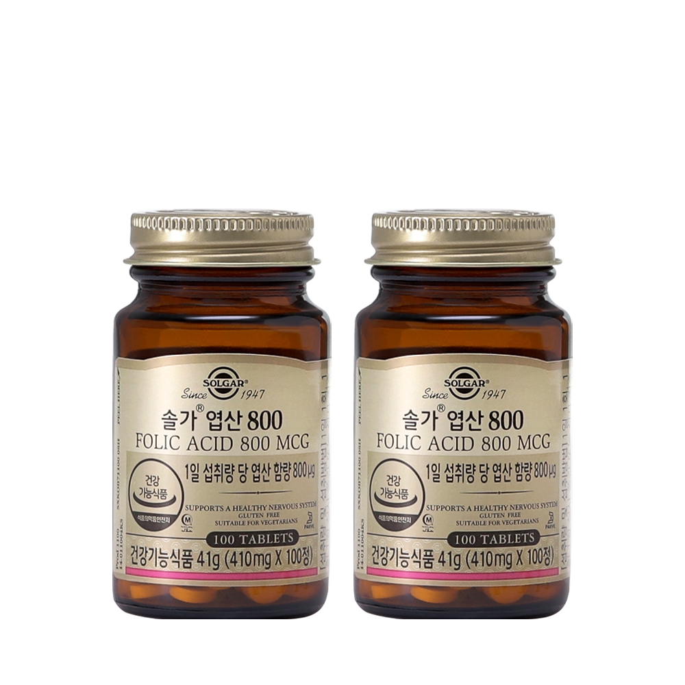 [6개월분] 엽산 800 100정X2개(+필케이스)