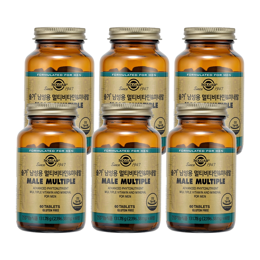 [12개월분] 남성용 멀티비타민 미네랄 60정X6개 [27.03.01까지]