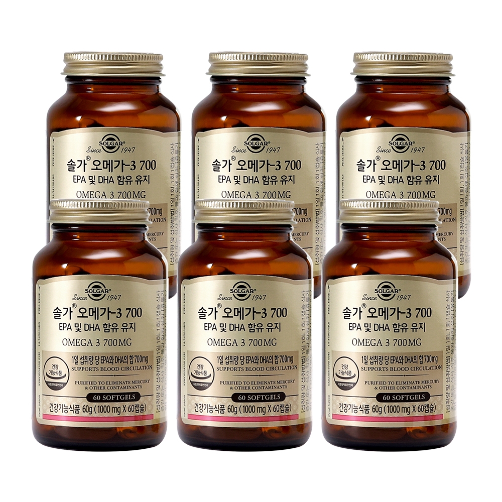 [12개월분] 오메가-3 700 60캡슐X6개
