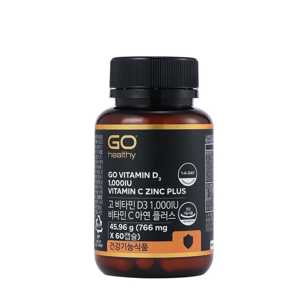 고 비타민D3 1000IU 비타민C 아연 플러스 60캡슐