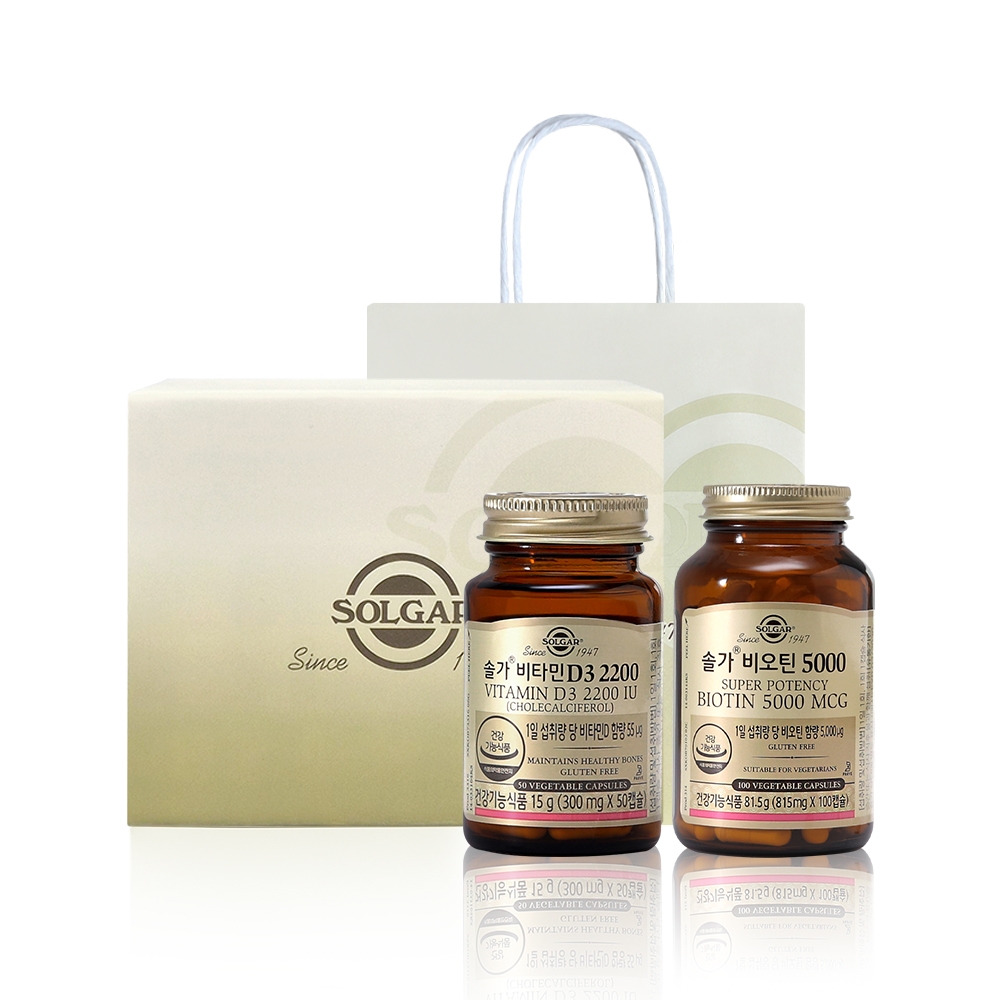 직장인 활력세트 (비타민D3 2200 50캡슐+비오틴 5000 100캡슐) [27.04.01까지]