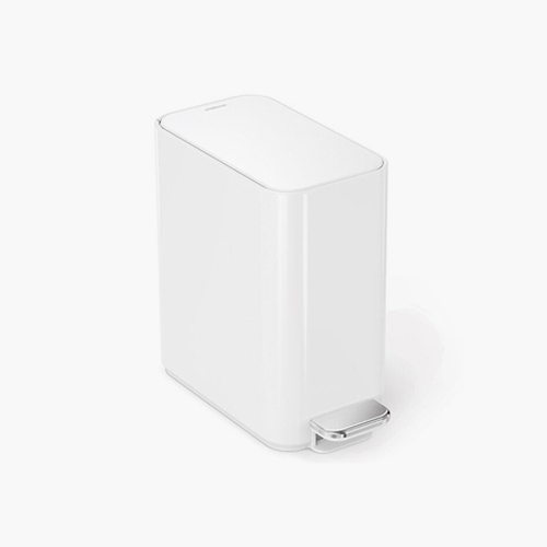 Slim Step Trash Can 5L White