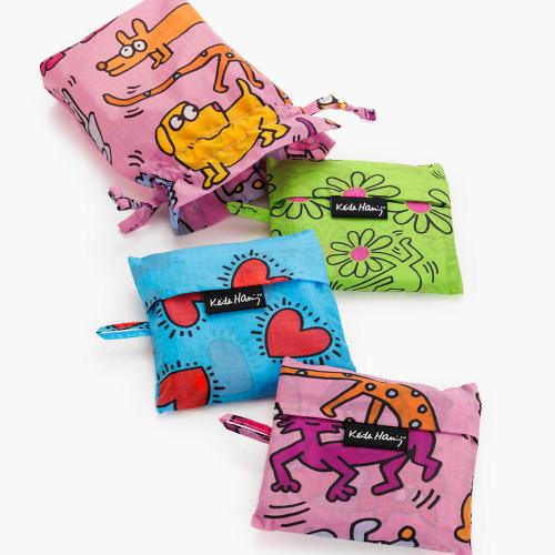 Baggu Portable handle market bags Keith Haring (3set)