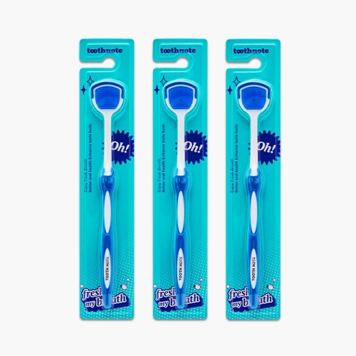 투스노트 설태 백태제거 구취개선 혀클리너 블루 3개