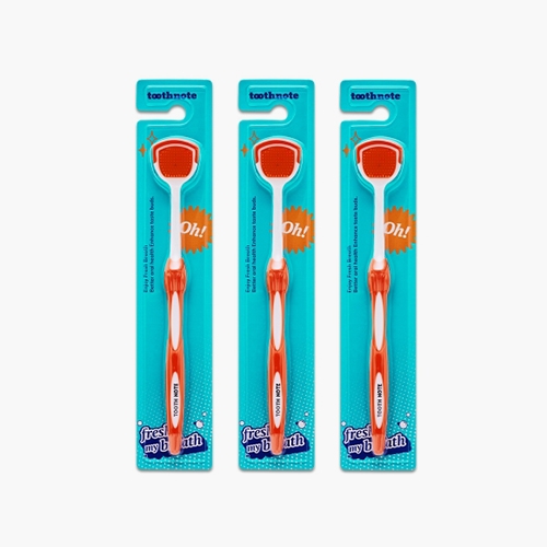 투스노트 설태 백태제거 구취개선 혀클리너 오렌지 3개