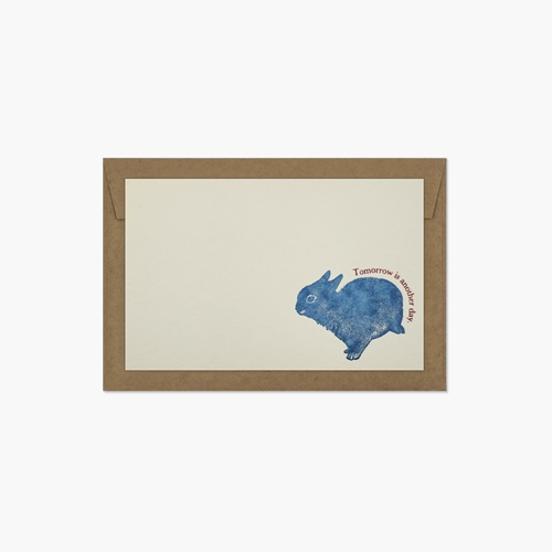[야마모토페이퍼] 레터프레스 엽서 카드 토끼