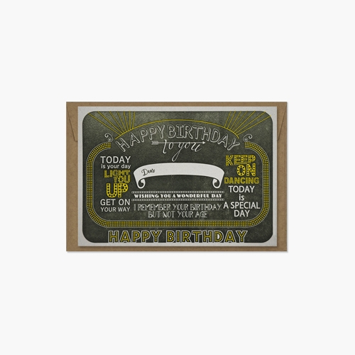 [야마모토페이퍼] 레터프레스 엽서 카드 생일