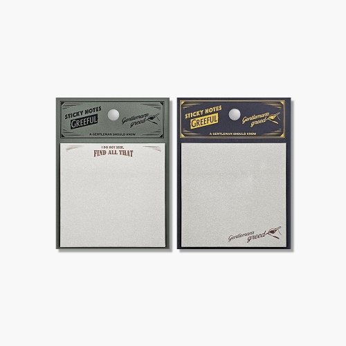 [그리풀] 빈티지 메모잇 점착 메모지 사각