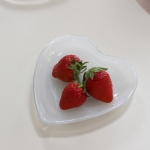 하트접시 14cm 화이트