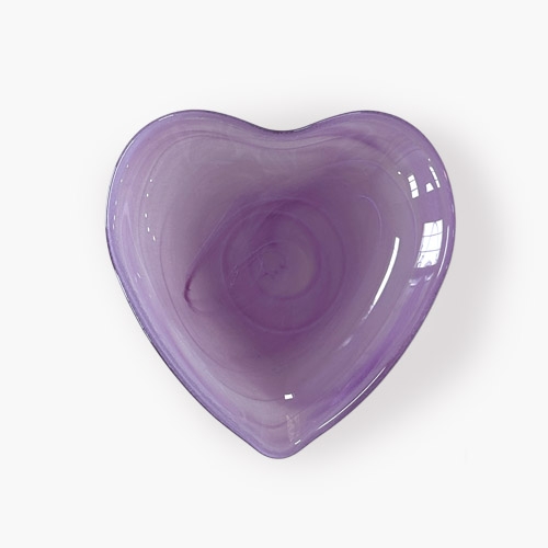 알라바스터 하트접시 14cm 로얄 라일락