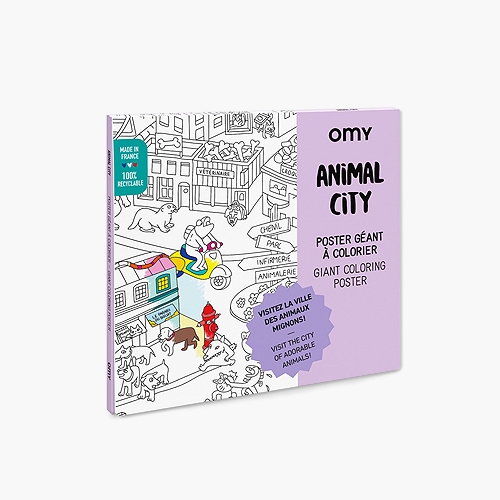 OMY 컬러링 포스터-애니멀 시티(POS77)