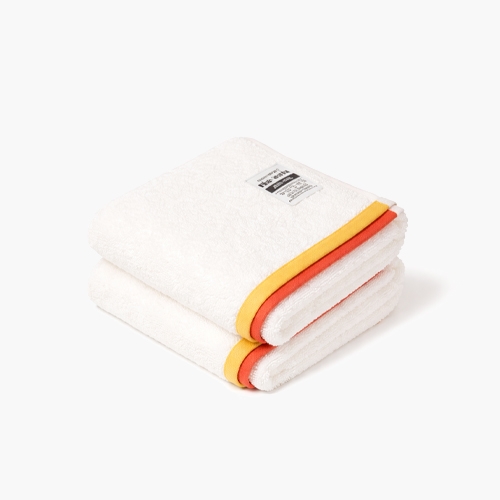 더노트 모달타올 호텔수건 40수 200g 선셋레몬레드 2장