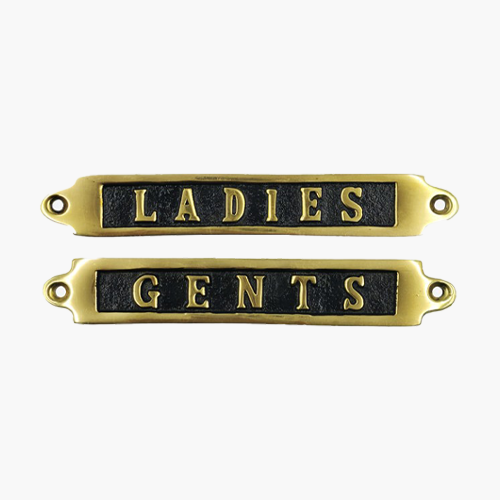철제 주물 화장실 문패 도어사인 (Ladies/Gents)