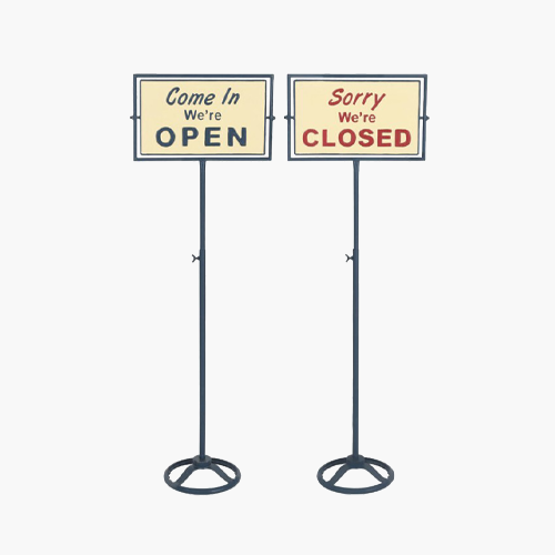 빈티지 철제 오픈 클로즈 영업중 야외 입간판