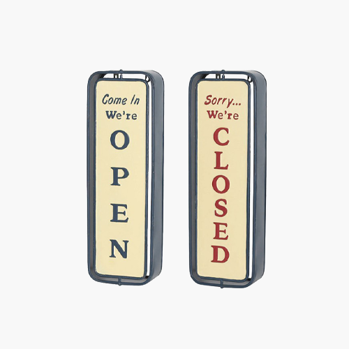 철제 오픈 클로즈 영업중 벽걸이 팻말