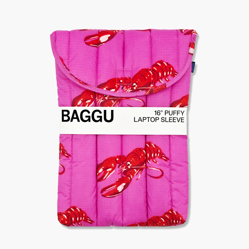 Baggu Laptop Sleeve 16 inch Pink Lobster