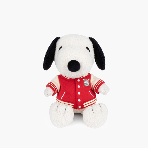 Snoopy Sitting with Varsity Jacket - 25 cm