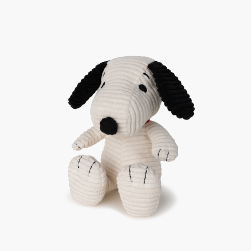Snoopy Sitting Corduroy Cream - 19 cm
