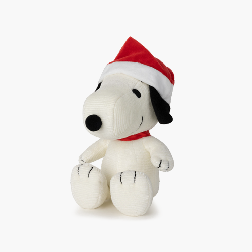 Snoopy Sitting with Christmas Hat - 17 cm