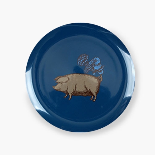 푸딘헤드 라운드 플레이트/ 32cm 돼지