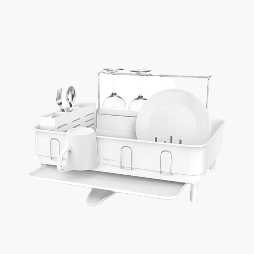 Deluxe Wine Dishrack All-White