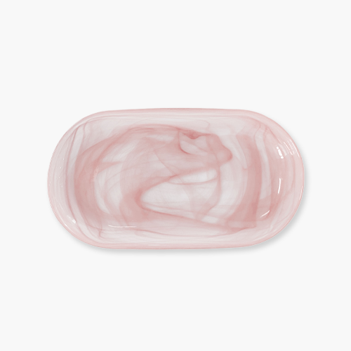 알라바스터 타원접시 26cm 핑크
