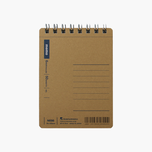 N698 미니노트 크라프트 커버 A7 룰드