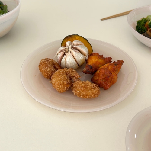 접시 21cm 피치블러쉬